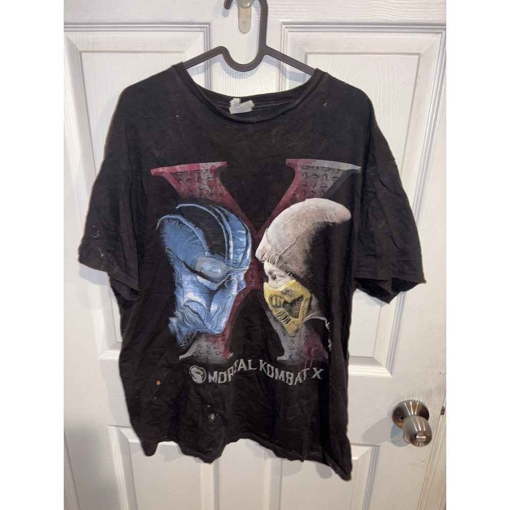 Y2K  Mortal Combat Scorpion Sub Zero T Shirt Large Delta Tag